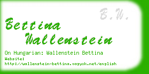 bettina wallenstein business card